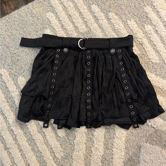 Free People - Rue Mini Skirt in Black - Picture 14 of 15